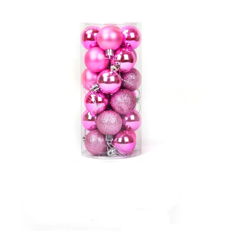 24PCS Christmas Hanging Ornaments Set 3-8cm Shiny Ball Decorations for Tree 2024|Christmas Ornaments
