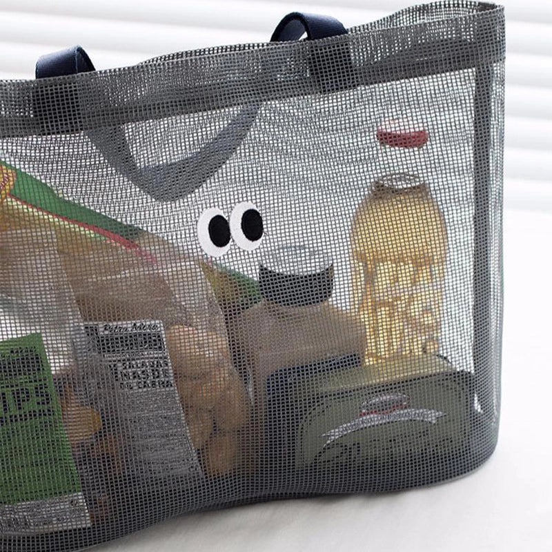 Large Mesh Handbag Waterproof Beach Bag Multifunctional Travel Shopping Storage Bag|Handbags & Travel Accessories