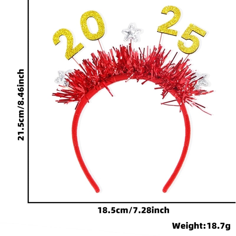 2025 Christmas Number Plastic Hair Band Festive Party Accessories|Party Accessories