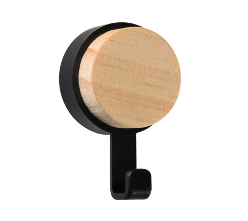 Light Uncle Japanese Style Solid Wood Wall Hook No Punch Creative Clothes Bag Hanger|Home Decor & Storage