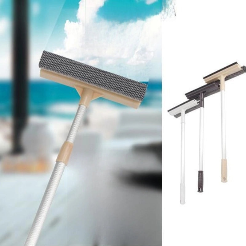 Telescopic Aluminum Window Scraper Double-sided Glass Wiper for Home and Car Cleaning|Cleaning Tools