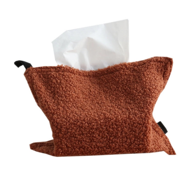 Nordic Velvet Loop Tissue Box Cover for Living Room Desktop | Home Decor Accessories