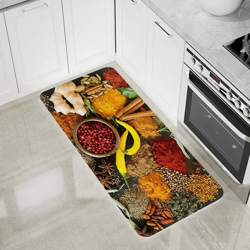 Cozy Casual Spices Pattern Polyester Rug | Home Decor Carpet