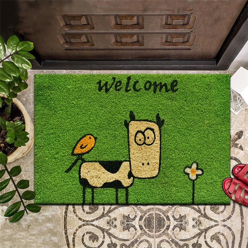 Retro Floral Animal Print Polyester Bath Rug for Bathroom | Home Decor & Bath Accessories