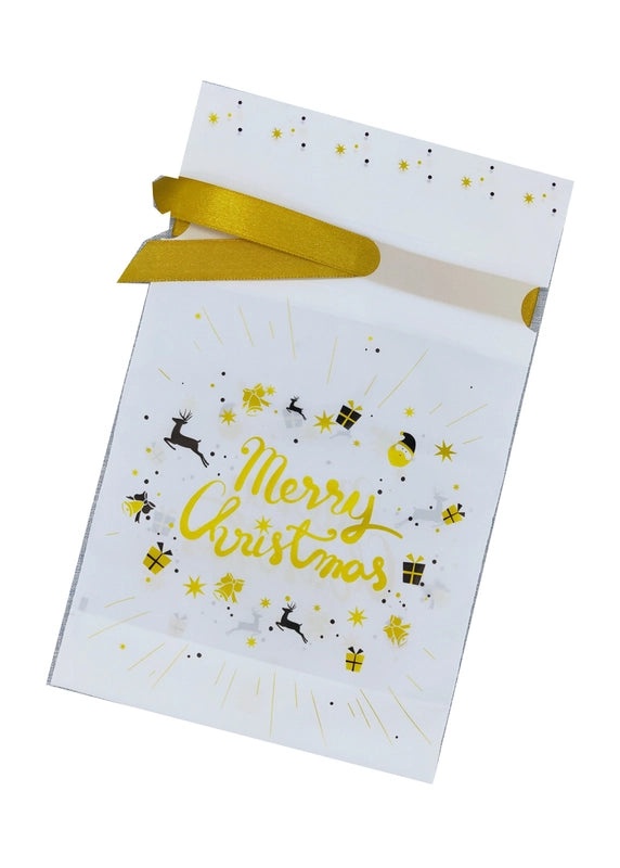 Holiday Snowflake Drawstring Gift Bags for Candy Cookies | Seasonal Packaging