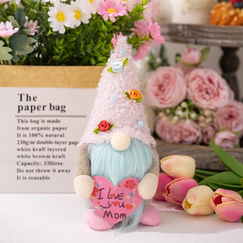 Mother's Day Heart-Shaped PP Cotton Plush Rudolph Doll for Indoor Family Gathering|Home Decor Gifts