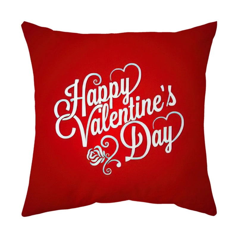 Valentine's Day Romantic Letter Landscape Plush Pillow Covers for Couch and Sofa Decor | Home Decor