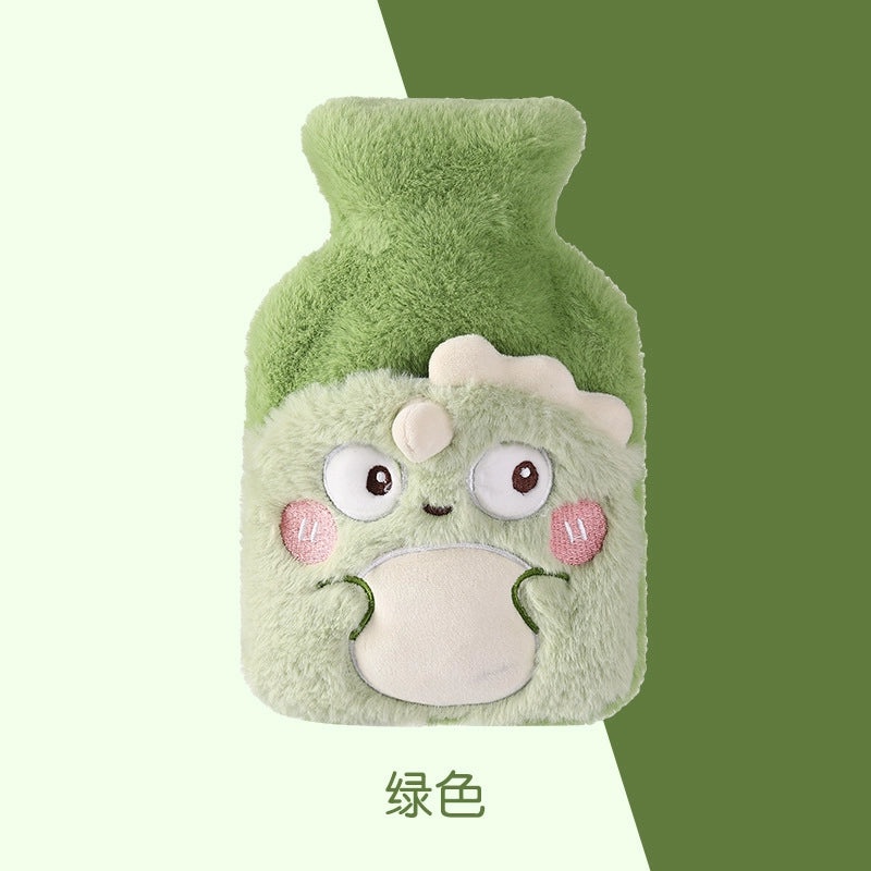 Cute Medium Plush Hot Water Bag with Velvet Cover Removable Washable Leak-Proof Hand Warmer|Home & Living Accessories