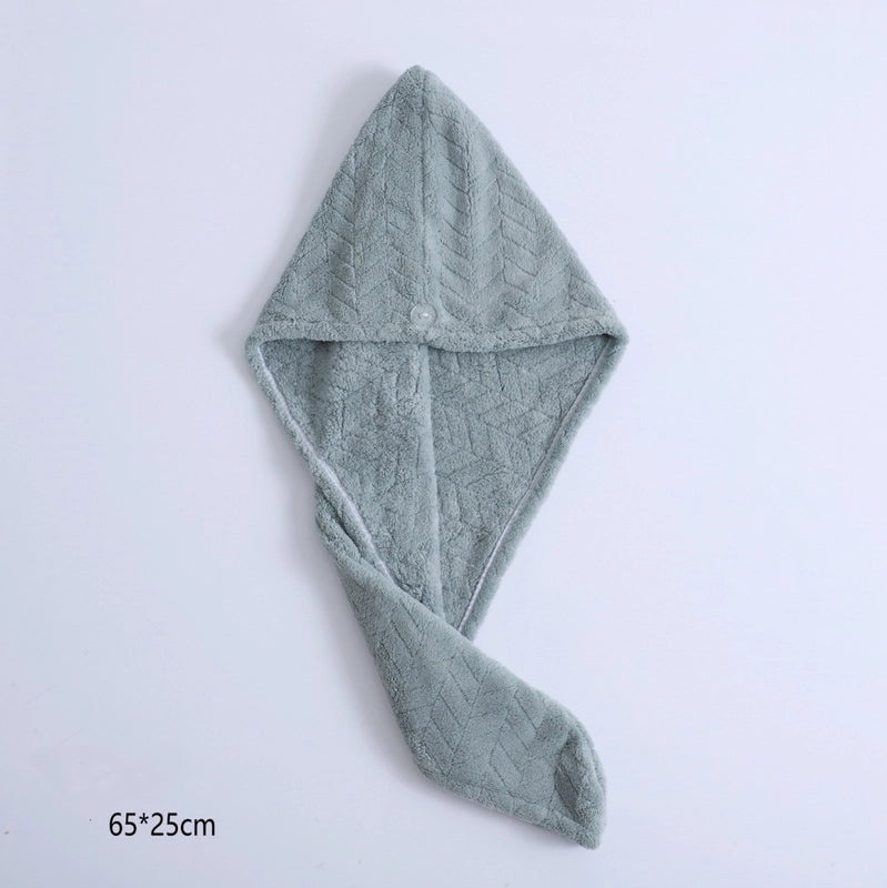 Classic Solid Color Coral Fleece Hair Towel Cap for Women | Hair Accessories