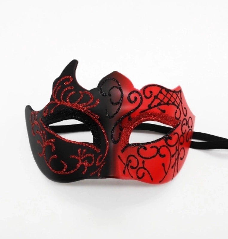 Mardi Gras Minimalist Geometric Plastic Party Mask | Party Supplies