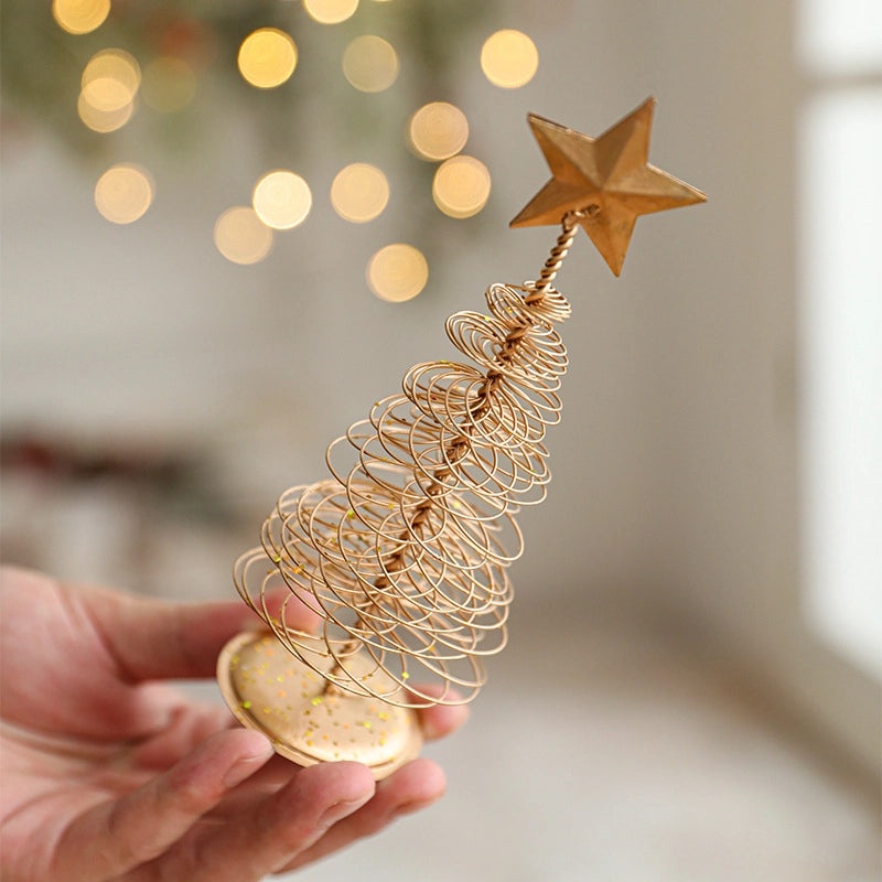 Elegant Minimalist Christmas Tree Ornament Iron Holiday Decoration for Table and Daily Selfies|Home Decor & Holiday Decorations