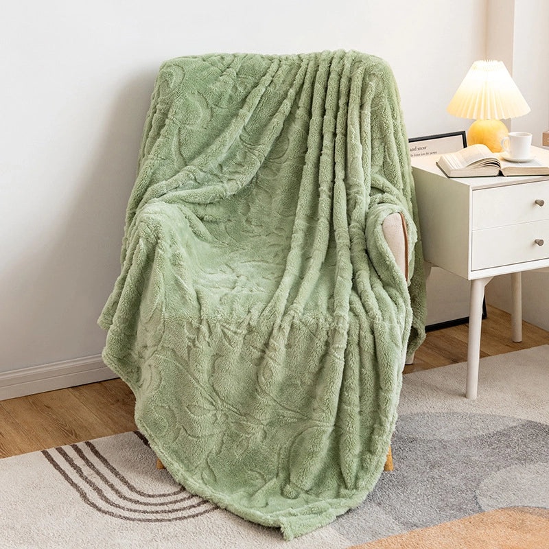 Cozy Solid Color Polyester Throw Blanket for Everyday Use|Home Textiles & Bedding