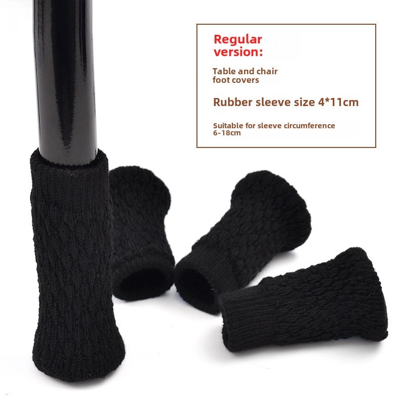 Knitted Silicone Wool Chair Foot Cover Thickened Non-slip Wear-resistant Floor Protector Felt Pad|Home Decor & Furniture Accessories