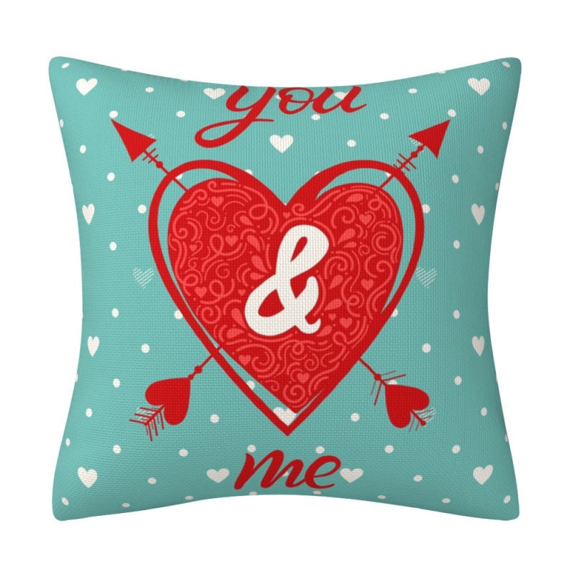 Heart Shaped Linen Pillow Covers Romantic Envelope Letter Design|Home Decor Pillows
