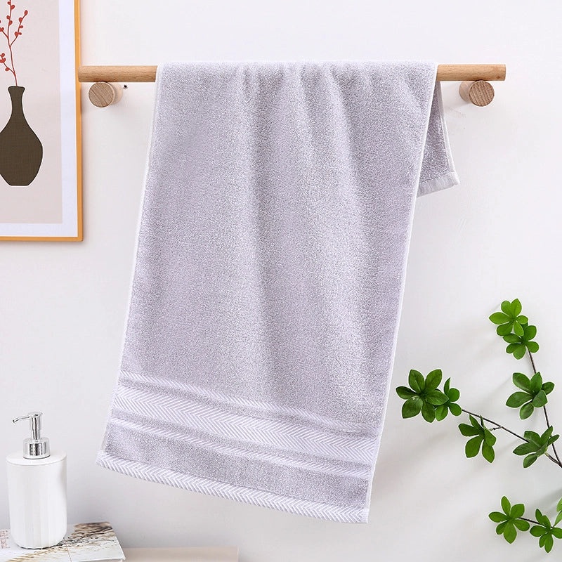 Pure Cotton Thickened Adult Face Towel with Watergrain Texture and Embroidered Logo|Home & Living Towels