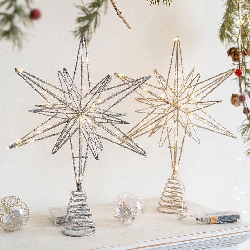 Minimalist Star Iron Art Christmas Selfie Light Decoration | Holiday Decorations
