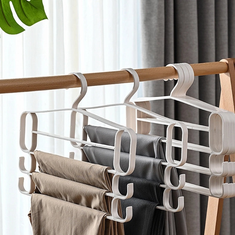 Multifunctional Pants Hanger with Clips for Household Storage | Home Organization