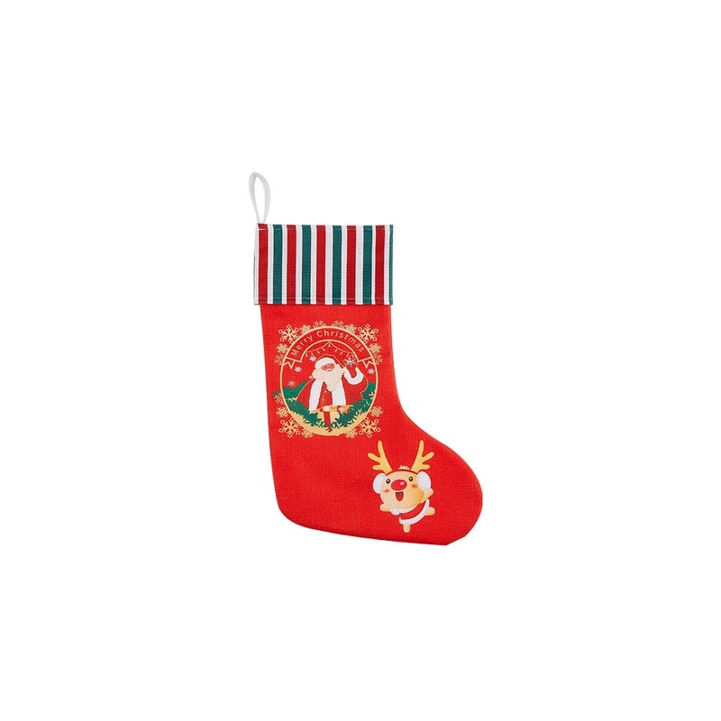 Christmas Holiday Socks 300g Cotton Linen Kids Gift Bags Festive Decorations | Holiday Accessories