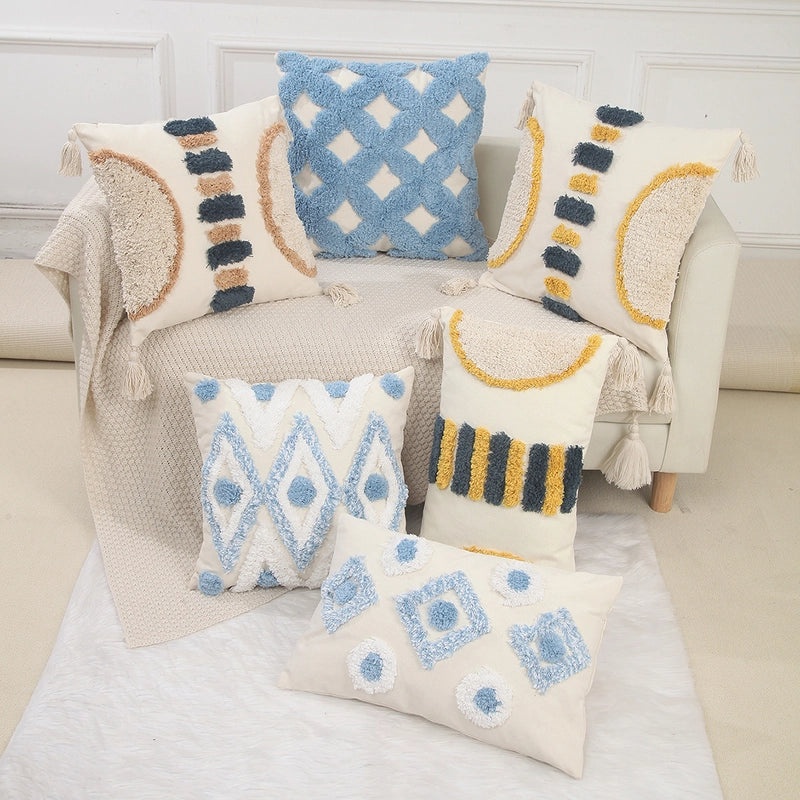 Minimalist Geometric Polyester Pillow Covers for Couch and Sofa Home Decor|Home Decor & Cushions