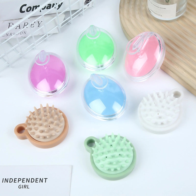Silicone Scalp Massage Shampoo Brush Transparent Crystal Head Hair Washing Comb|Hair Care Accessories