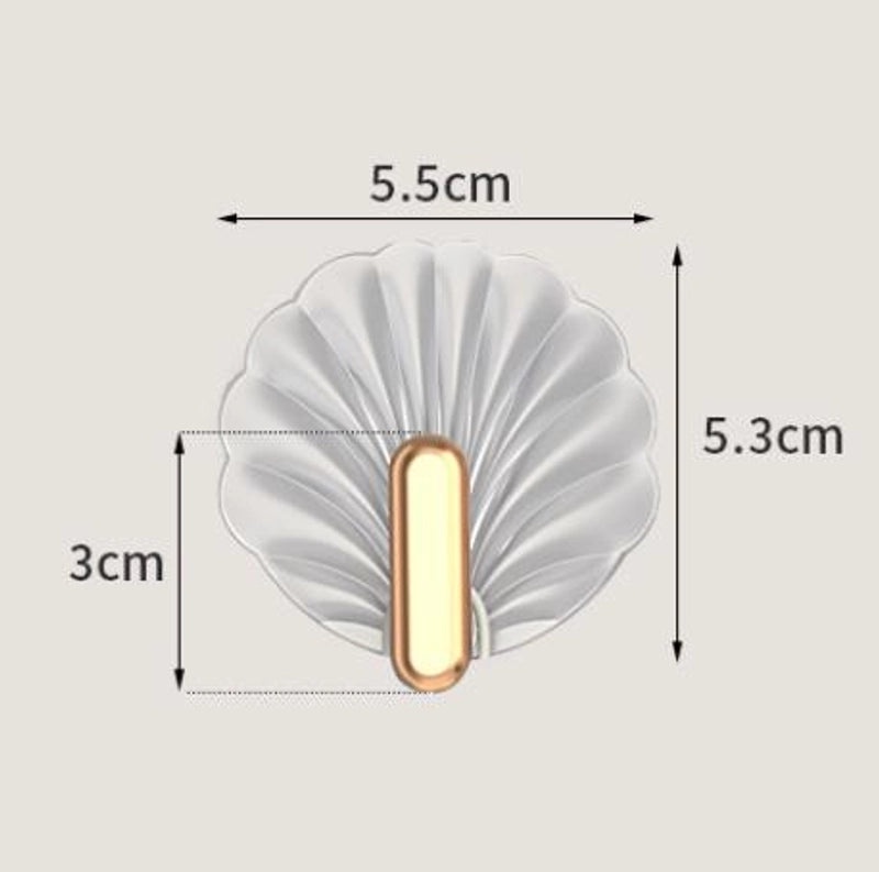 Minimalist Shell-Shaped Plastic Hooks for Home Organization|Home Organization Accessories