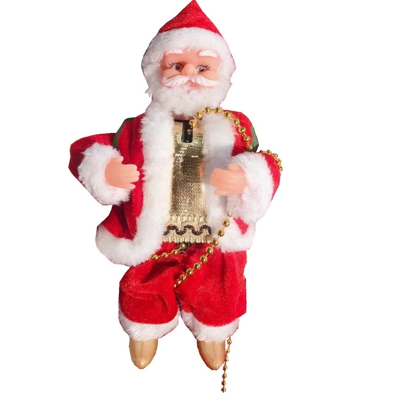 Christmas Fiber Optic Climbing Ladder Red White Double and Single with Santa Deer and Sleigh Decorations|Holiday Decorations