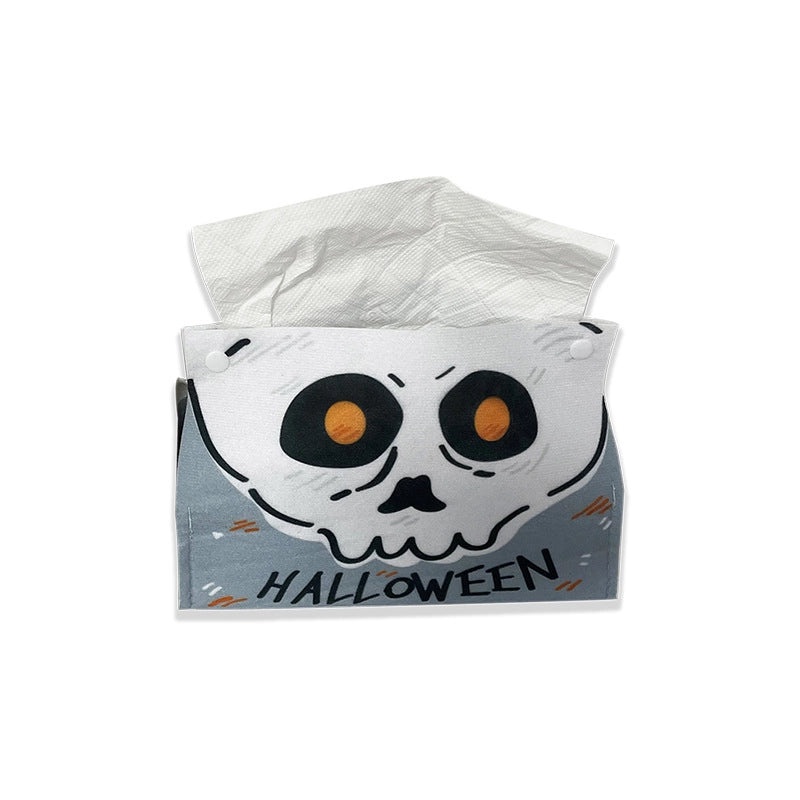 Halloween Pumpkin Skull Tissue Box Cover Nonwoven Party Decoration|Home Decor