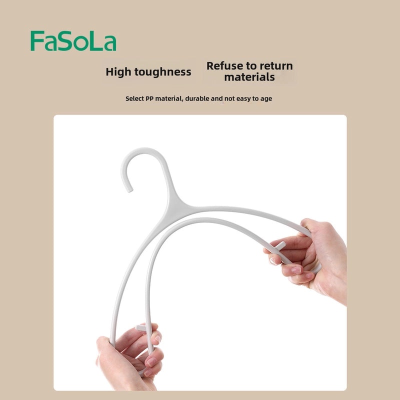 FaSoLa Seamless Plastic Drying Rack with Corner Hooks for Clothes Storage and Cabinet Hanging | Home Storage & Organization