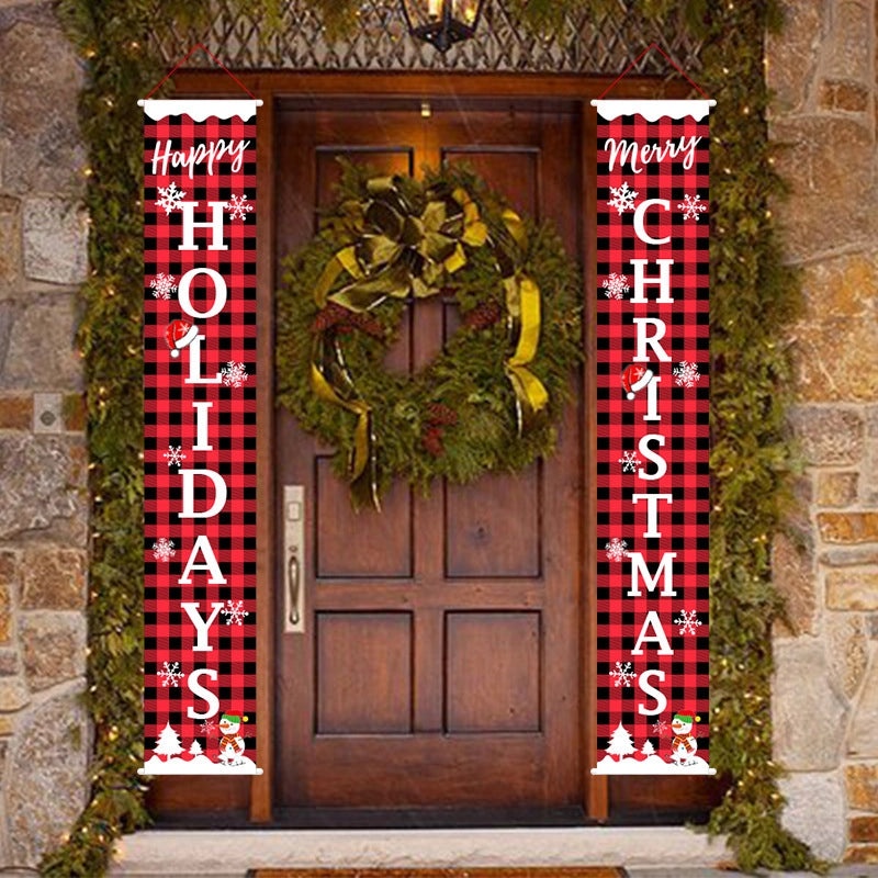 Red and Black Lattice Pattern Curtain Tieback Flag|Home Decor Accessories