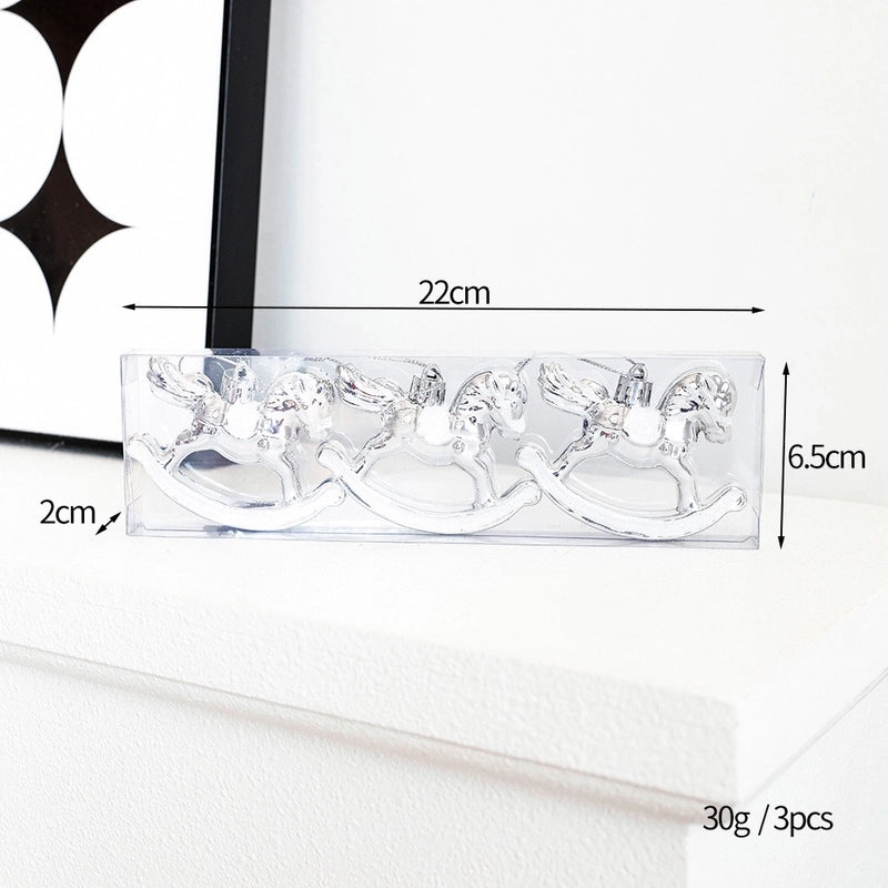 Christmas Sweet Ball Horse Plastic Ornaments Set | Christmas Decorations