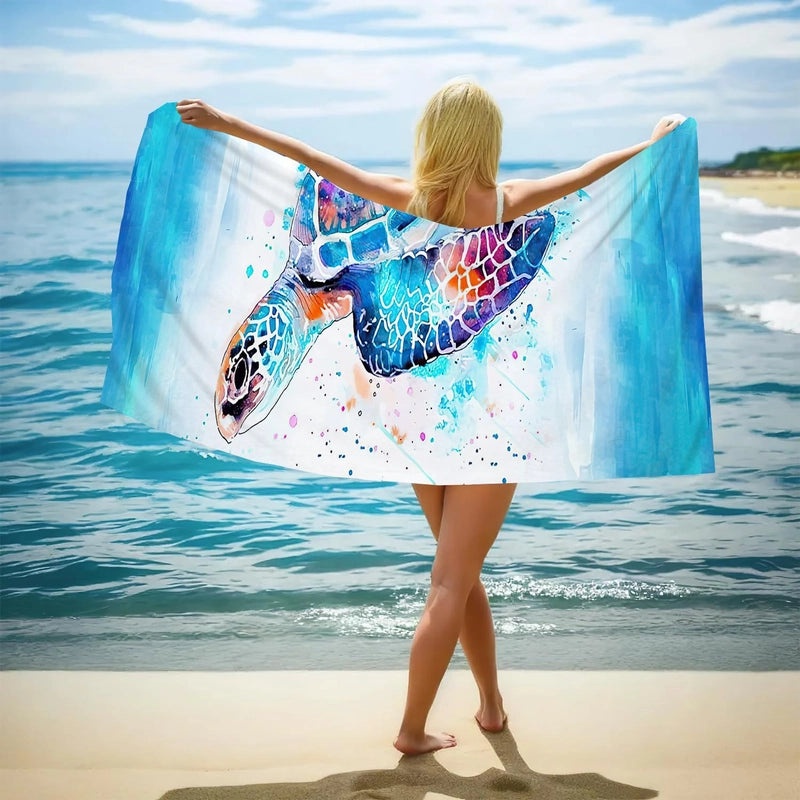 Elegant Floral Butterfly Beach Towel with Superfine Fiber for Casual Bathing|Beach Towels and Accessories