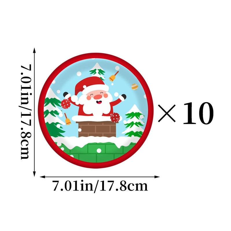 Cute Christmas Tree Santa Claus Elk Tableware for Festive Party|Holiday Party Supplies