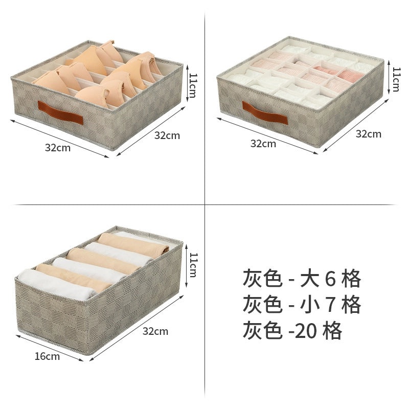 Tianshan Hemp Underwear Storage Box Multi-Function Drawer for Bedroom Dormitory Wardrobe|Home Storage Organizers