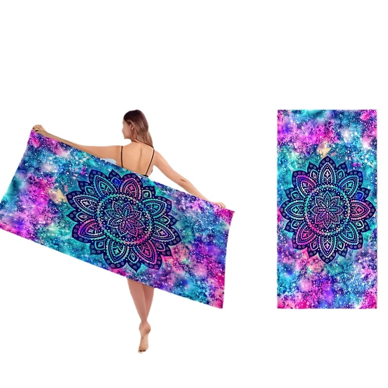 Geometric Patterned Superfine Fiber Beach Towel for Casual Use|Beach Towels & Accessories