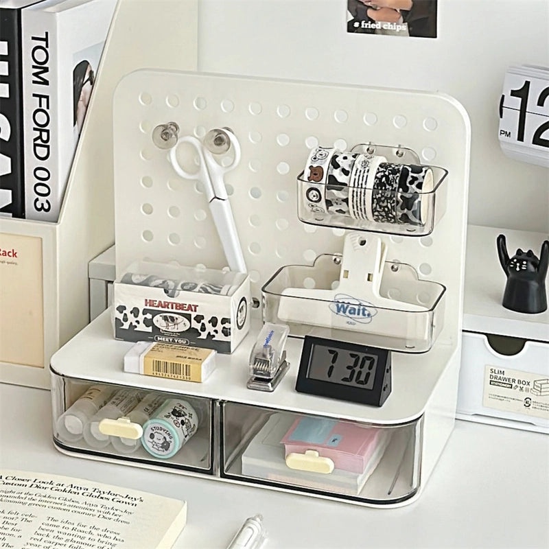 Minimalist White and Yellow Solid Color Plastic Storage Box for Home Organization|Storage & Organization