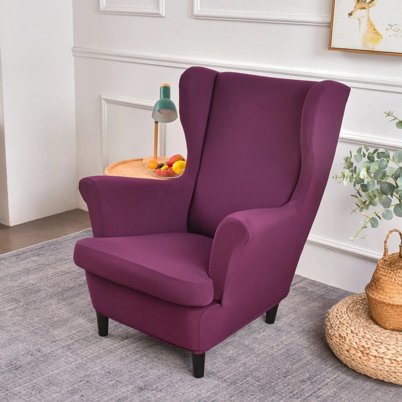 Elastic Four Seasons Tiger Print Wingback Chair and Sofa Cover All-Inclusive American Style|Home Decor & Furniture