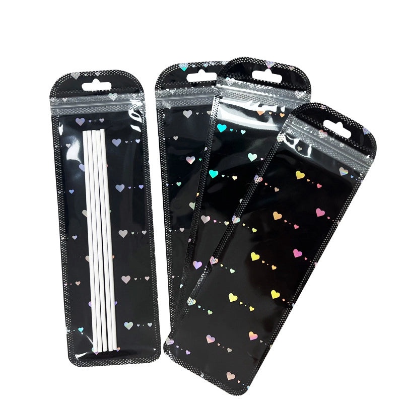 Yin Yang Lock Plastic Card Bag Small Gift Packaging Laser Self-Sealing Pocket for Jewelry|Jewelry Packaging