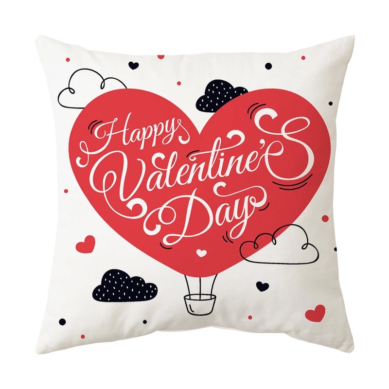 Valentine's Day Romantic Letter Landscape Plush Pillow Covers for Couch and Sofa Decor | Home Decor