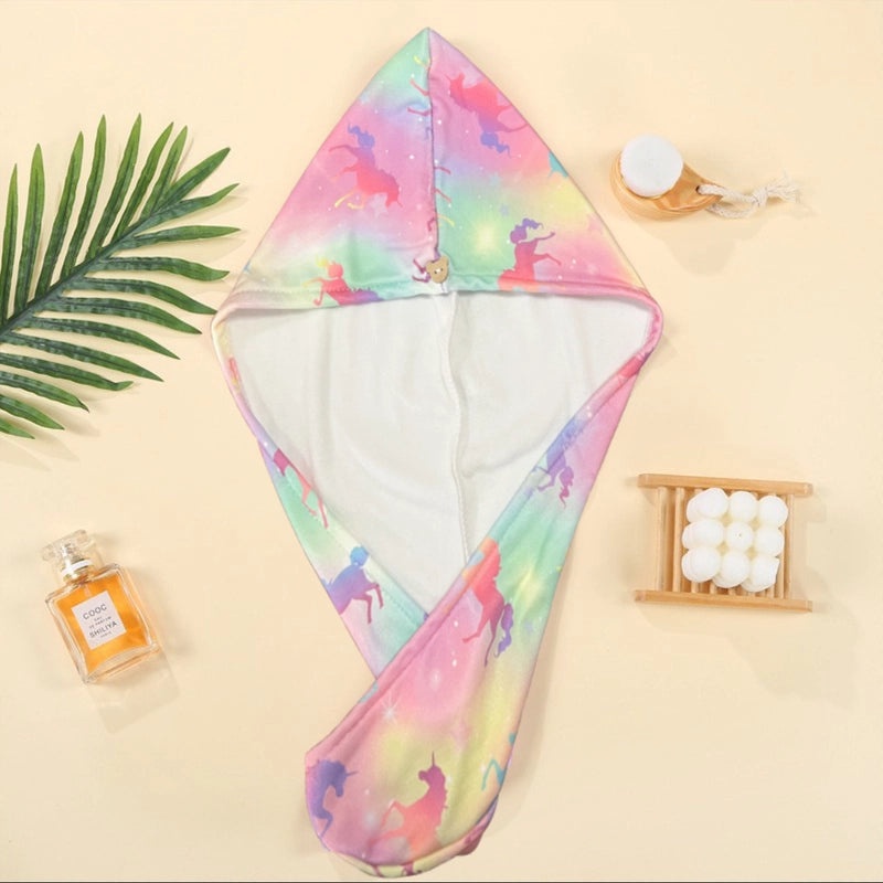 Microfiber Hair Drying Towel for Women Soft Absorbent Printed Turban Bath Cap|Hair Care Accessories