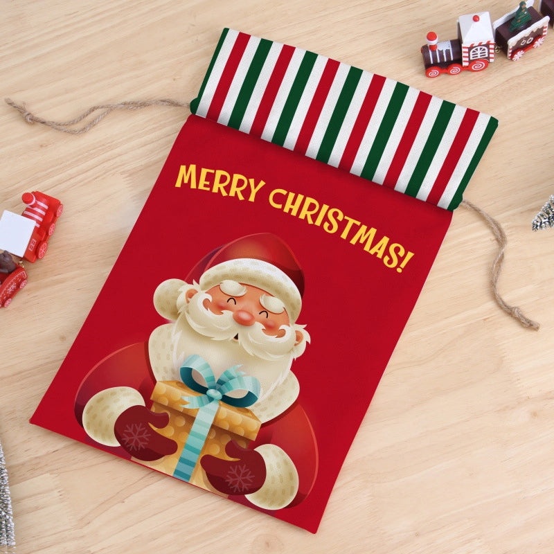 Nordic Christmas Party Gift Bags with Cute Tree Snowman and Snowflake Design|Holiday Gift Bags