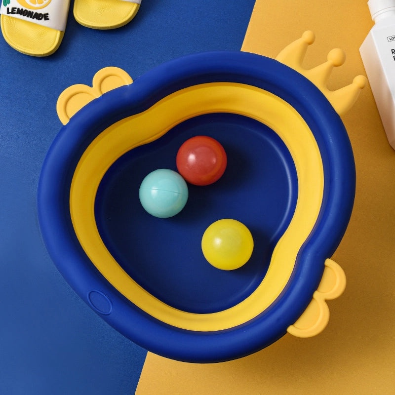 Minimalist Color Block Foldable Plastic Basin for Bathing|Bath Accessories