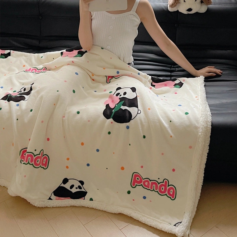 Halloween Cute Animal Pumpkin Fleece Blanket Cozy Bedding Throw for Fall|Home & Living Bedding