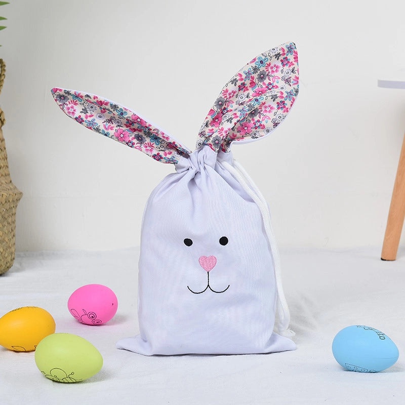 Easter DIY Canvas Bag with Rabbit Ears Decorative Gift Basket for Office and Cultural Events|Home & Garden > Seasonal Decor > Easter Decorations