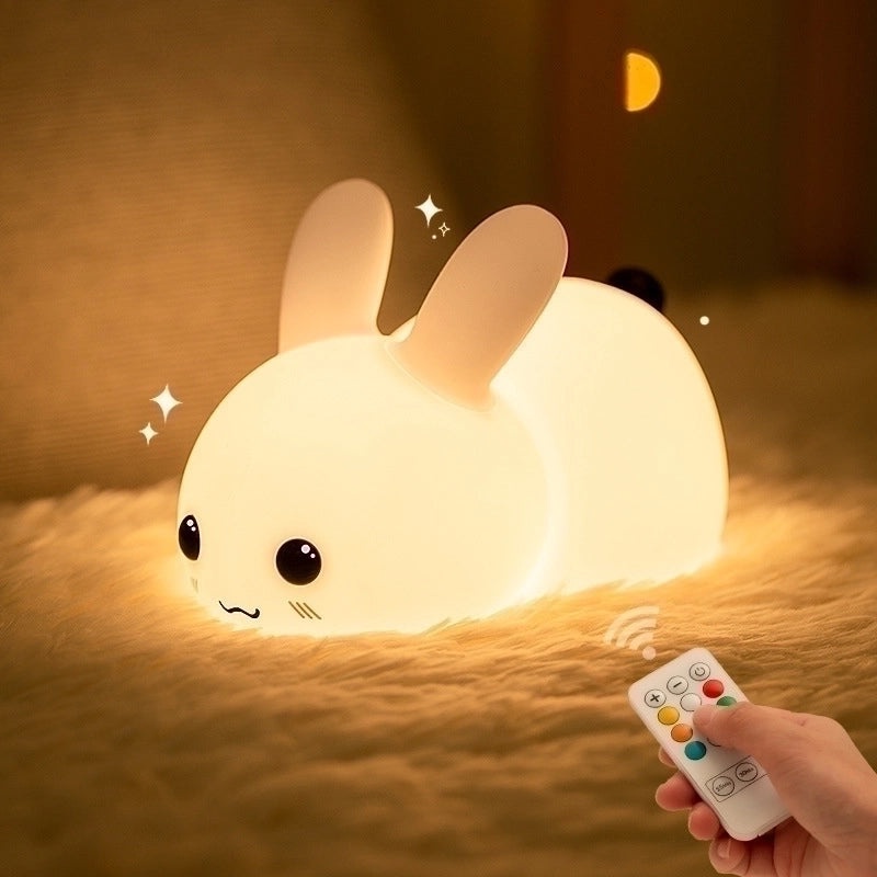 Adorable Rabbit Silicone Night Light for Indoor Use|Home Decor & Lighting