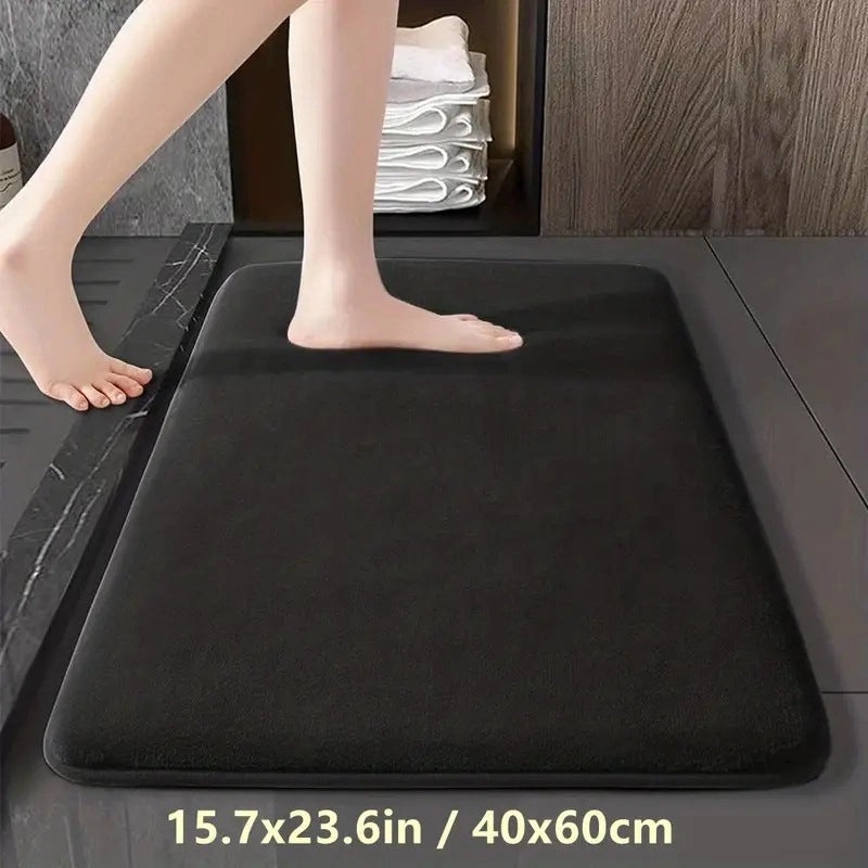 Thickened Plain Flannel Non-slip Living Room Rug Absorbent Sofa Coffee Table Mat Bedroom Door Foot Mat|Home Decor Rugs