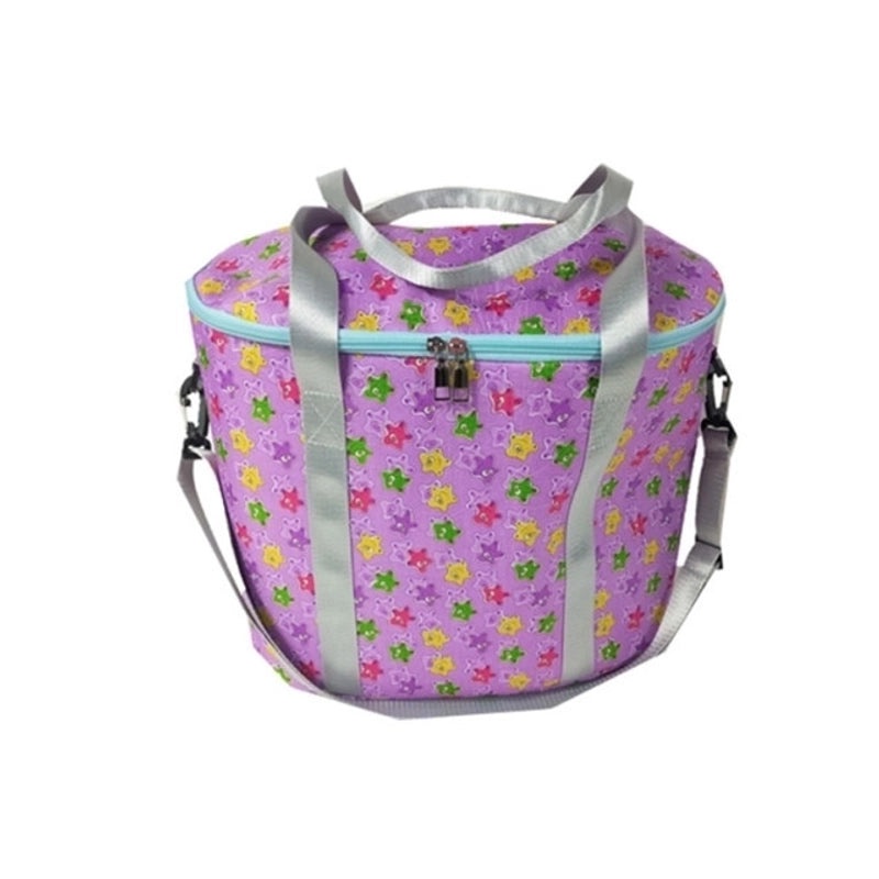 Stylish Rabbit Floral Leopard Print Canvas Picnic Tote with Aluminum Foil Lining|Outdoor & Picnic Bags