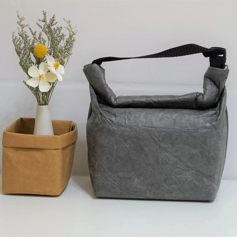 Creative Foldable DuPont Paper Lunch Bag with Thick Aluminum Foil Insulation | Insulated Lunch Bags & Cooler Bags