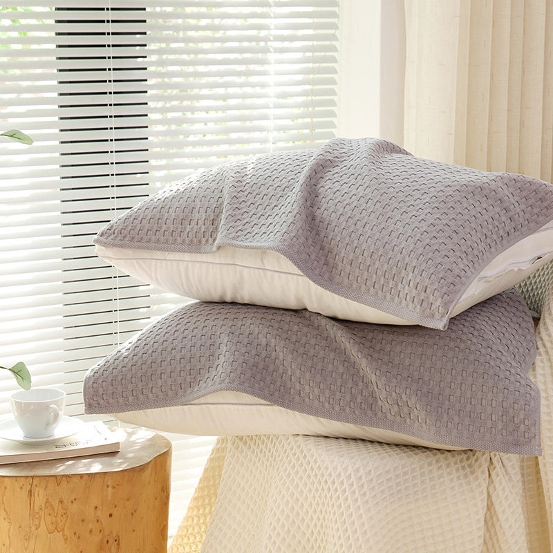 Pure Cotton Pillow Towels Pair | Household Pillowcase Turban Gauze Sweat Absorbing Towels for Adults and Students | Home Textiles