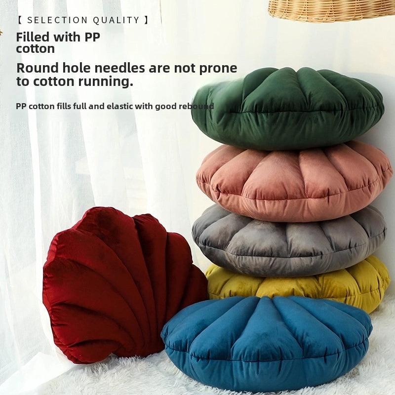 Dutch Velvet Shell Cushion Soft Luxury Solid Color Sofa Pillow Skin-friendly Waist Support|Home Decor Pillows