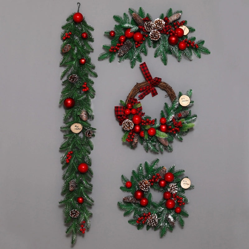 Christmas Rattan Garland Door Hanging Pendant for Living Room Window and Wall Decoration|Home Decor
